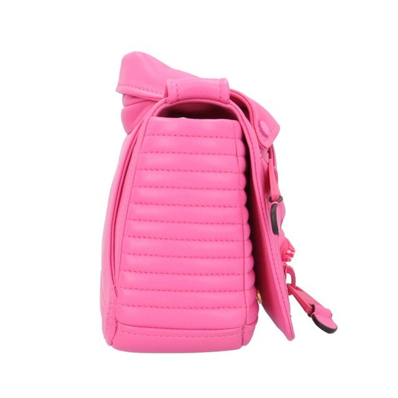 MOSCHINO Biker Shoulder Bag Leather Pink Women - Picture 4 of 9